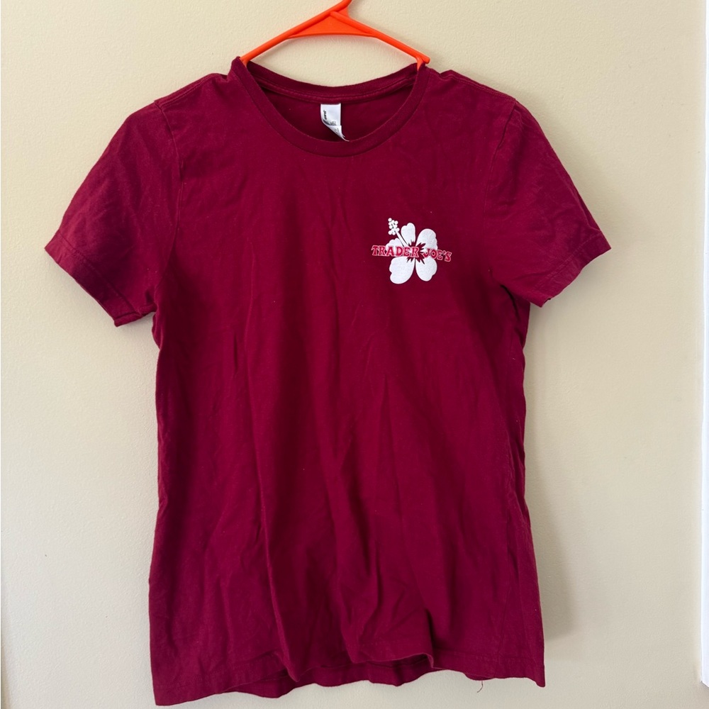 Trader joe’s shirt 🌺 burgundy